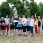 Schultheaterfestvolleyballturnier / die drei besten Mannschaften nach der Siegerehrung