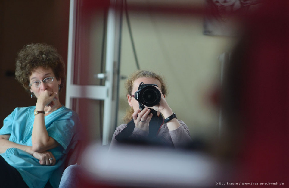 Während der Vorstellung Der Drache - Theater-AG des Leonardo-Da-Vinci Campus Nauen