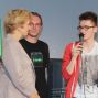 Wie war's? - Resümee des 19. Schultheaterfestes - Dr. Martina Münch, Ministerin für Jugend, Bildung und Sport, und die Moderatoren, Lorenz Vögel und Ortwin Bader (v.l.n.r.)