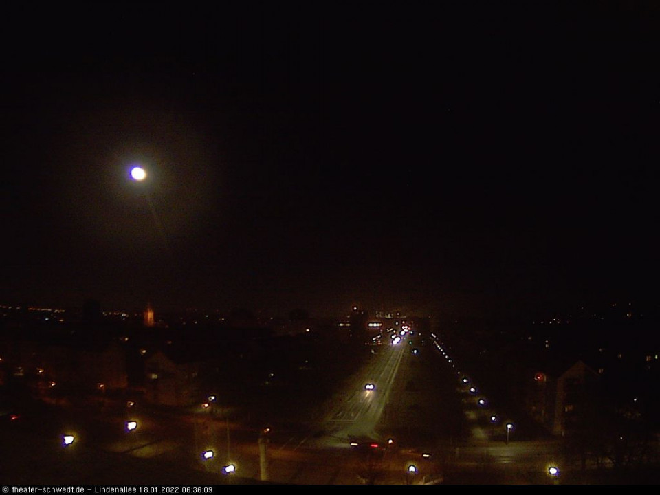 Der Mond am frühen Morgen.
